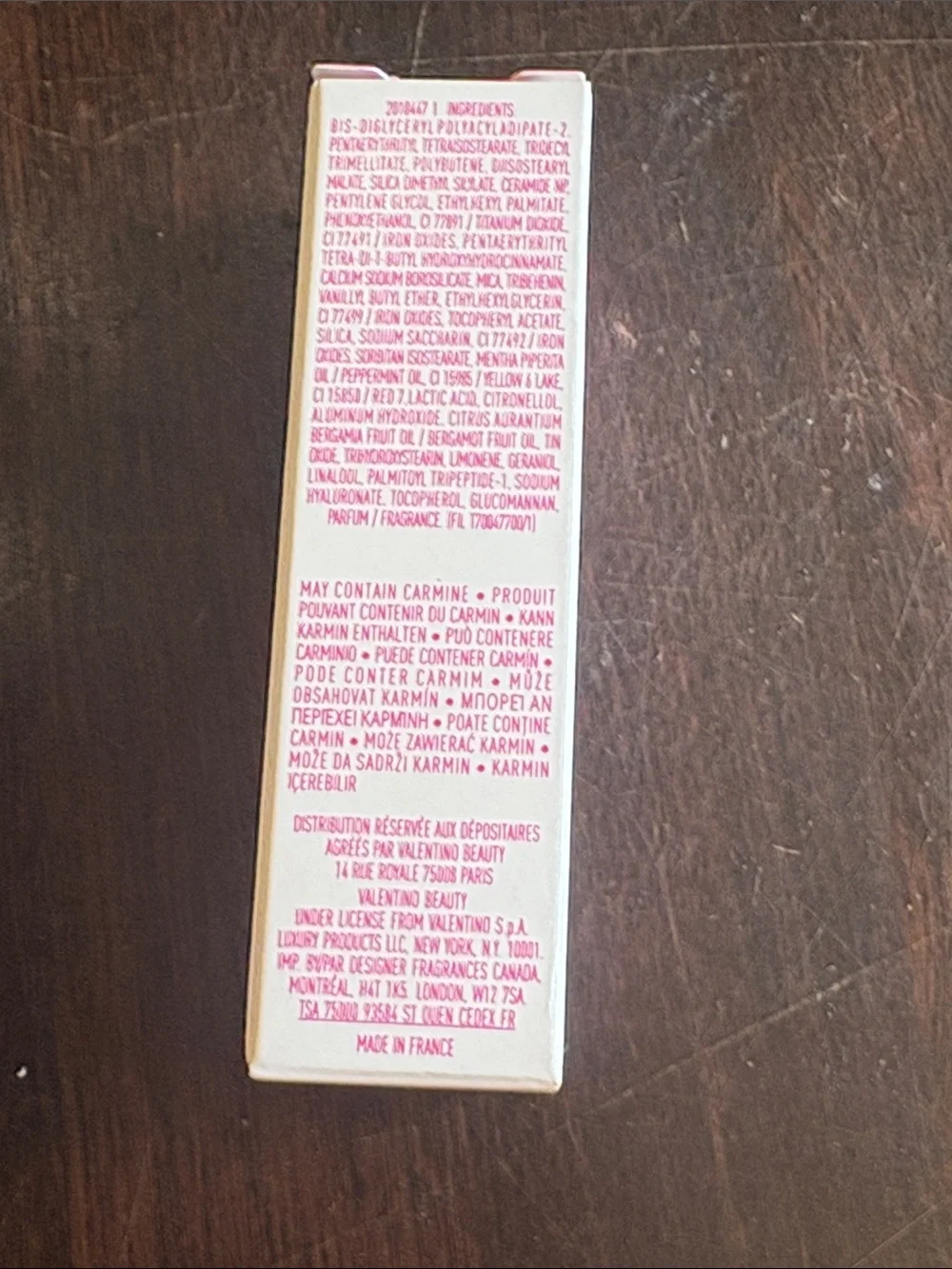 Valentino Puffer Gloss Lip Gloss - Hot Pink & White Packaging